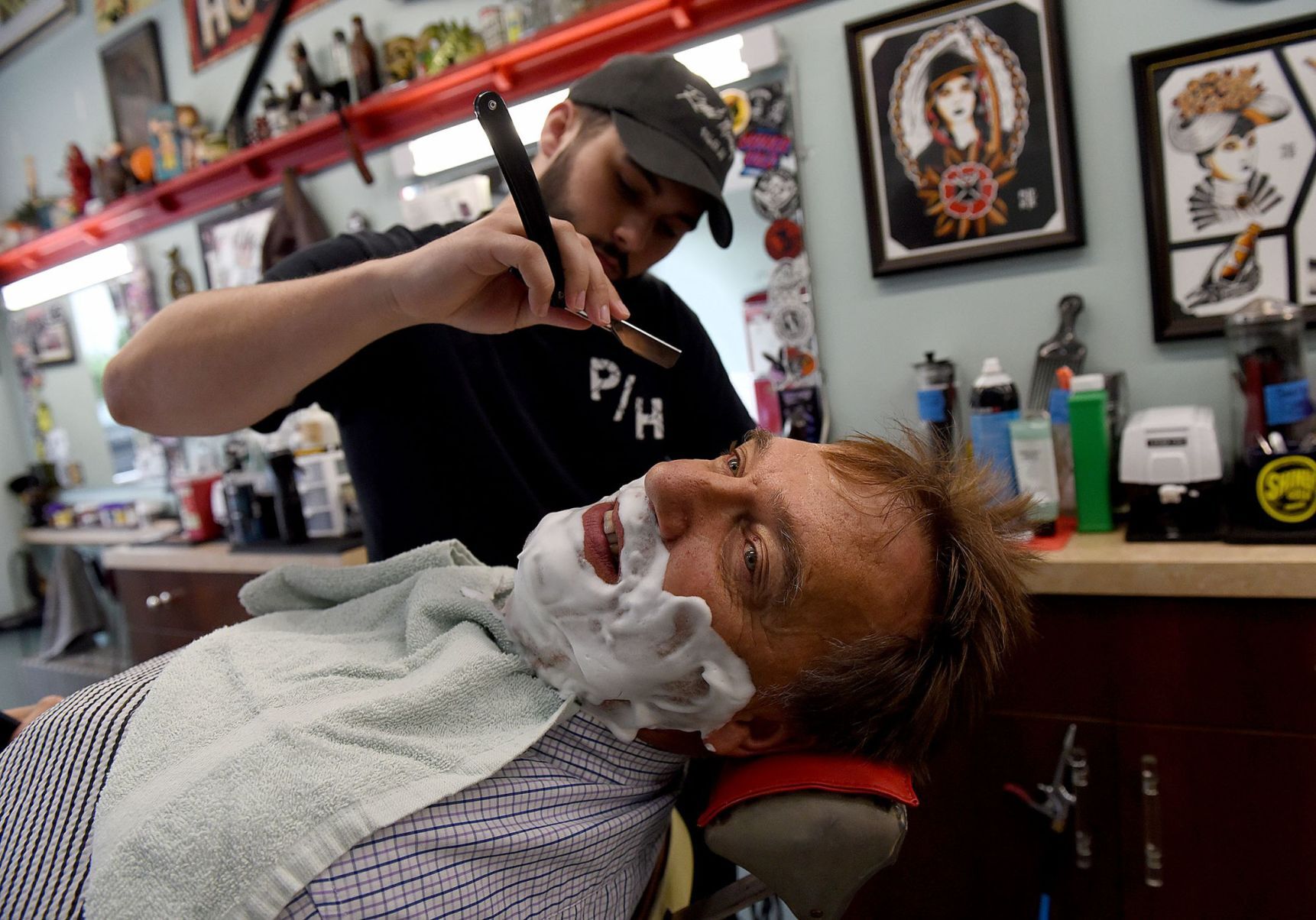 Under the razor